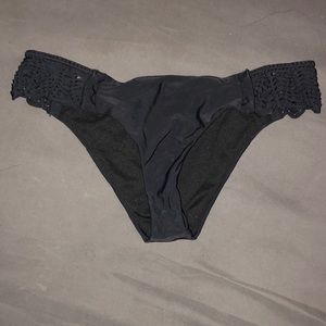 Black Bikini Bottoms with Lace sides